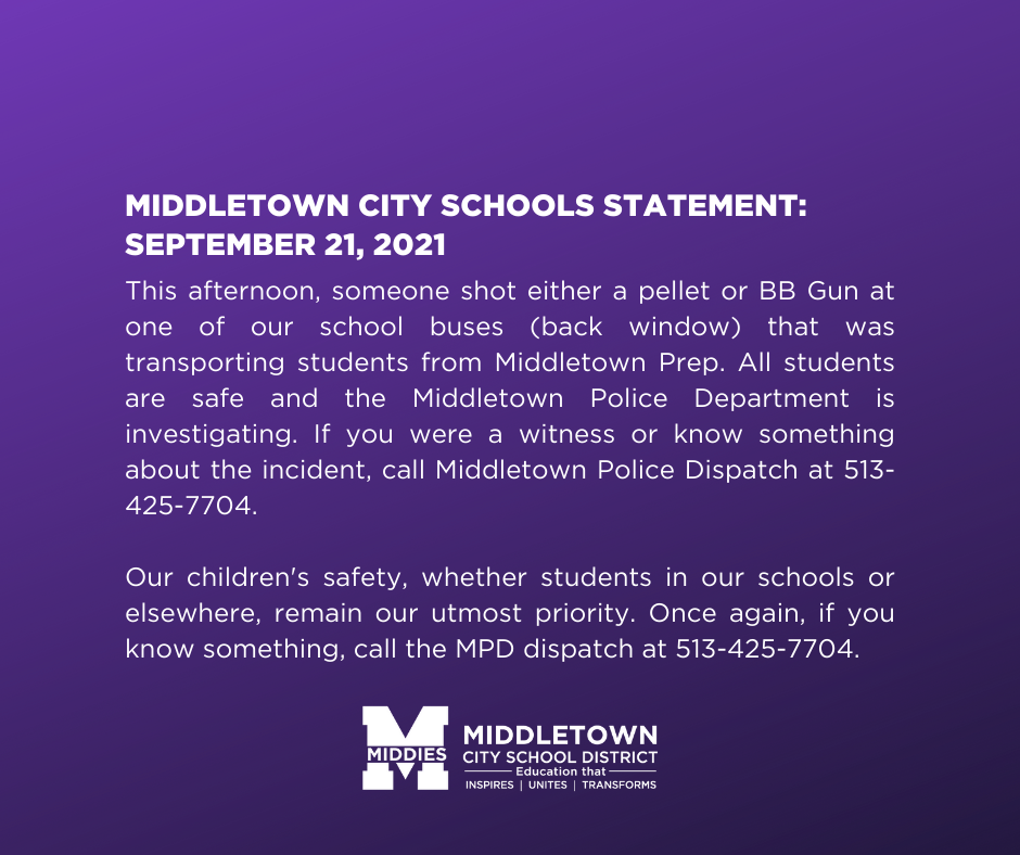 Middletown September 21, 2021 statement